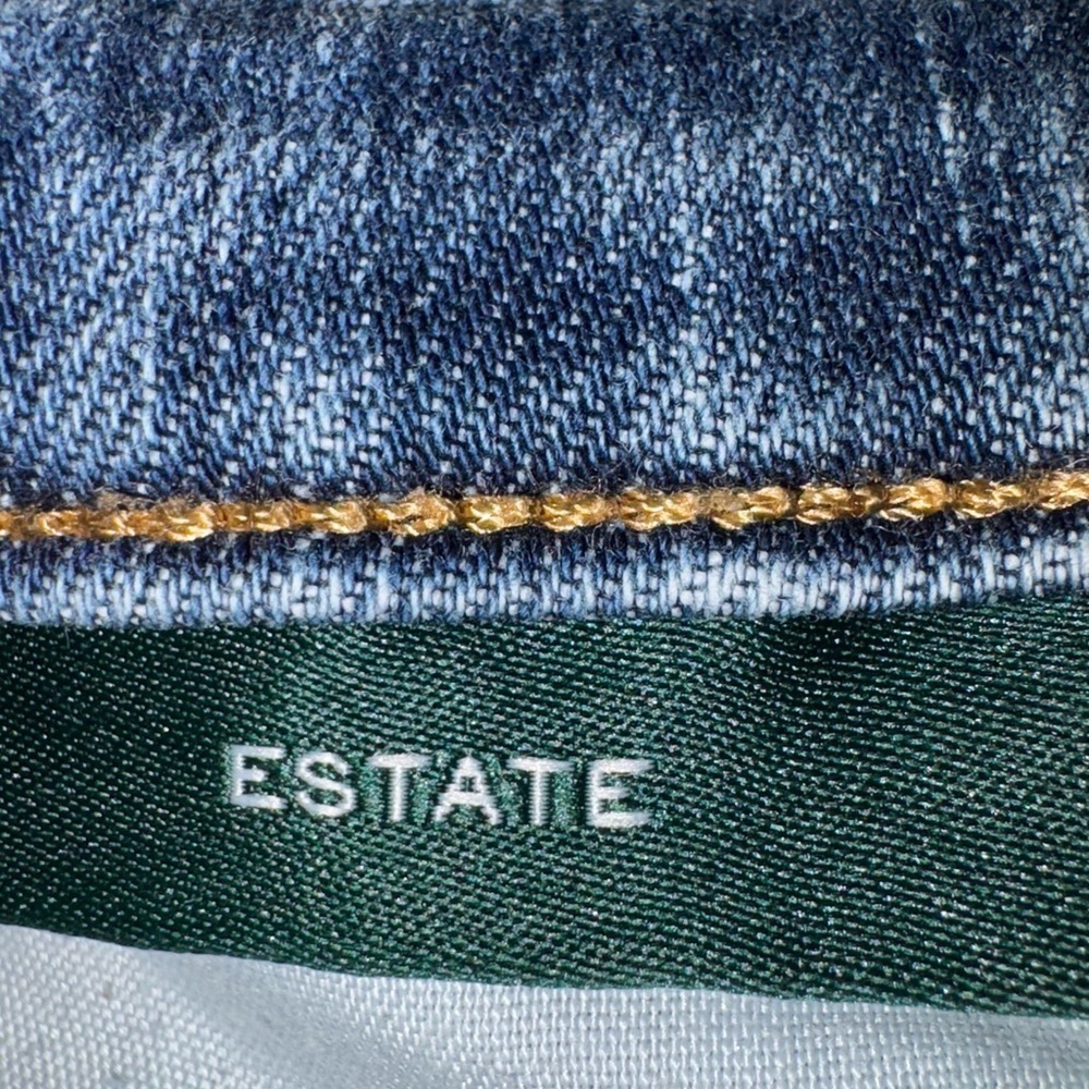 Lauren Ralph Lauren Estate Distressed Denim Jeans light wash denim zip button - Picture 2 of 10